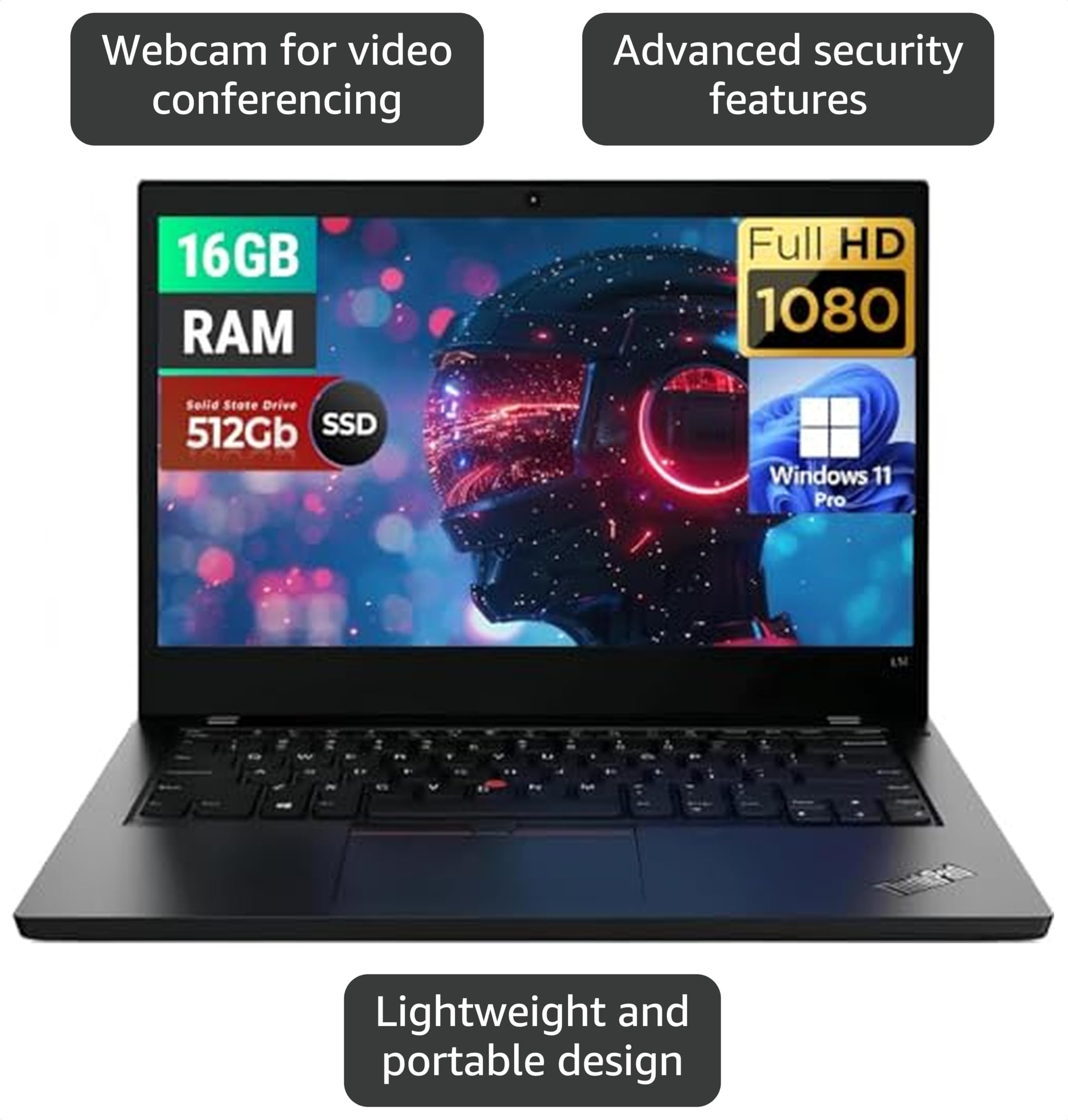 Amazon.com: Lenovo ThinkPad L14 Ryzen 5 PRO 7530U 6-Core 256GB SSD